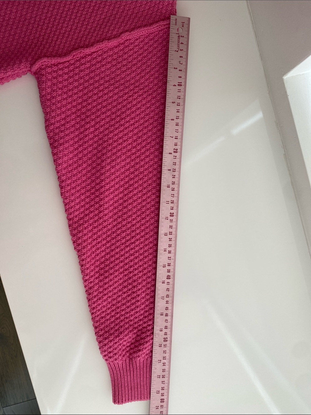 Free People Lila Knit Cardigan Cotton Blend Plumdrop (Dark Bubblegum Pink) Size - Picture 9 of 9